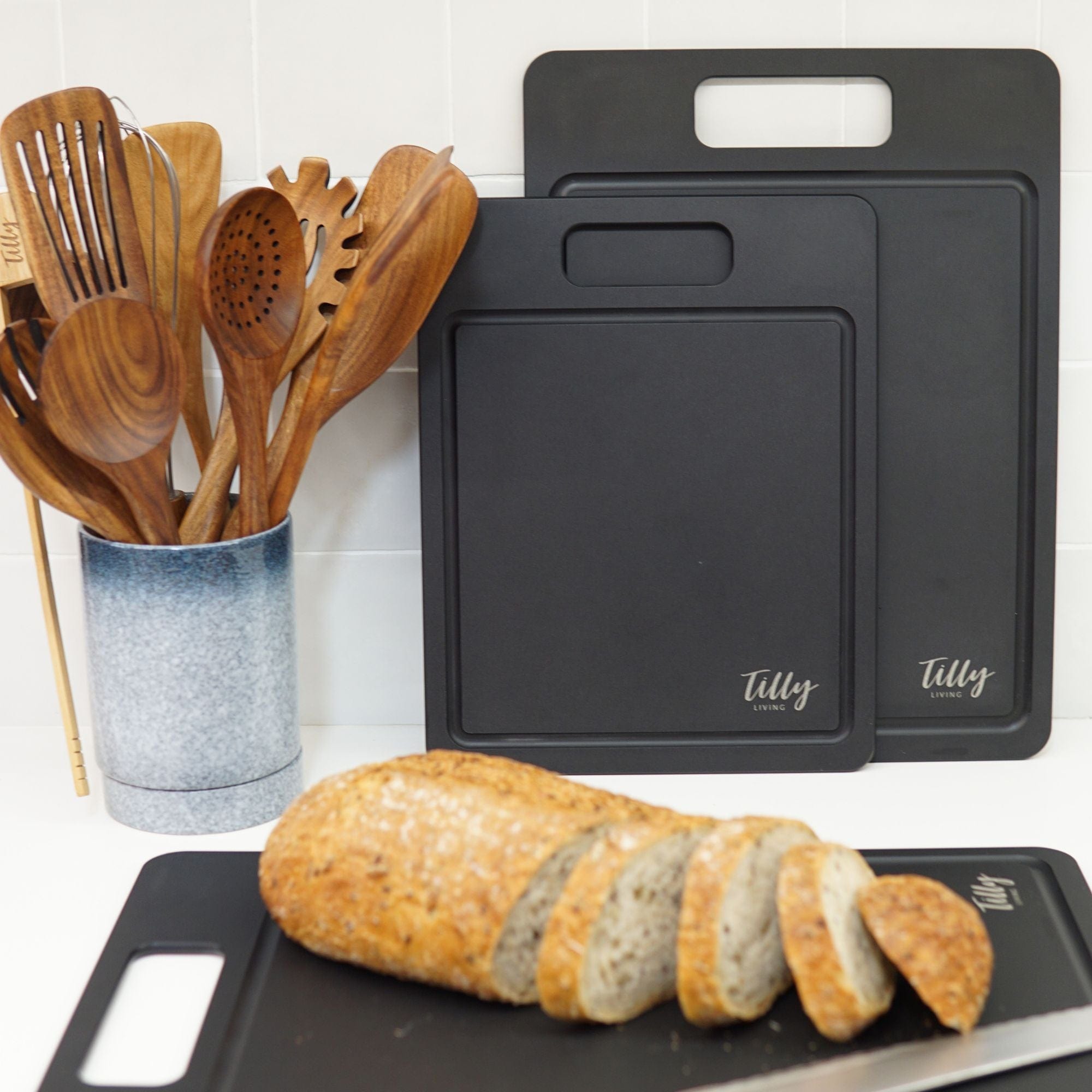 GrainBond Chopping Board Set - Sustainable & Microplastic-Free