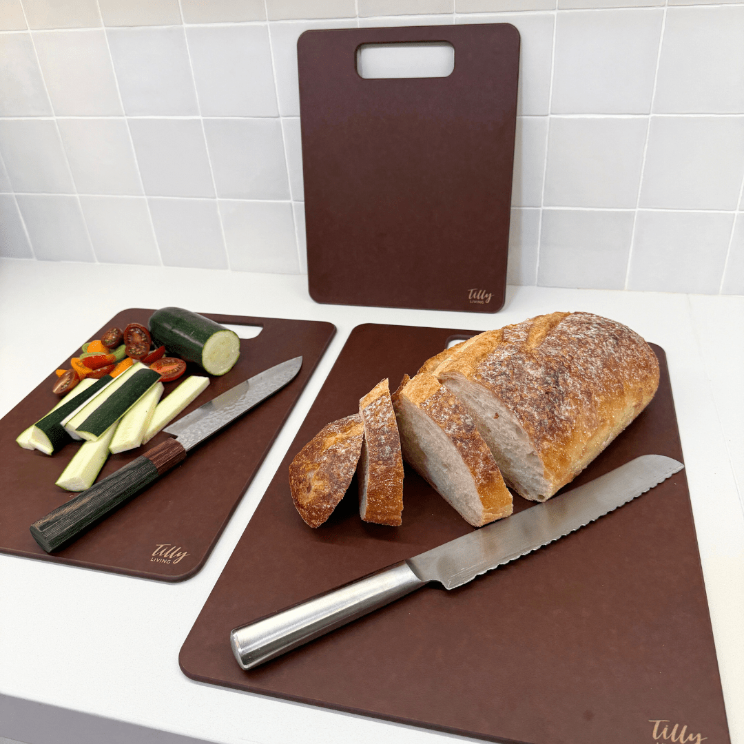 GrainBond Chopping Board Set - Sustainable & Microplastic-Free
