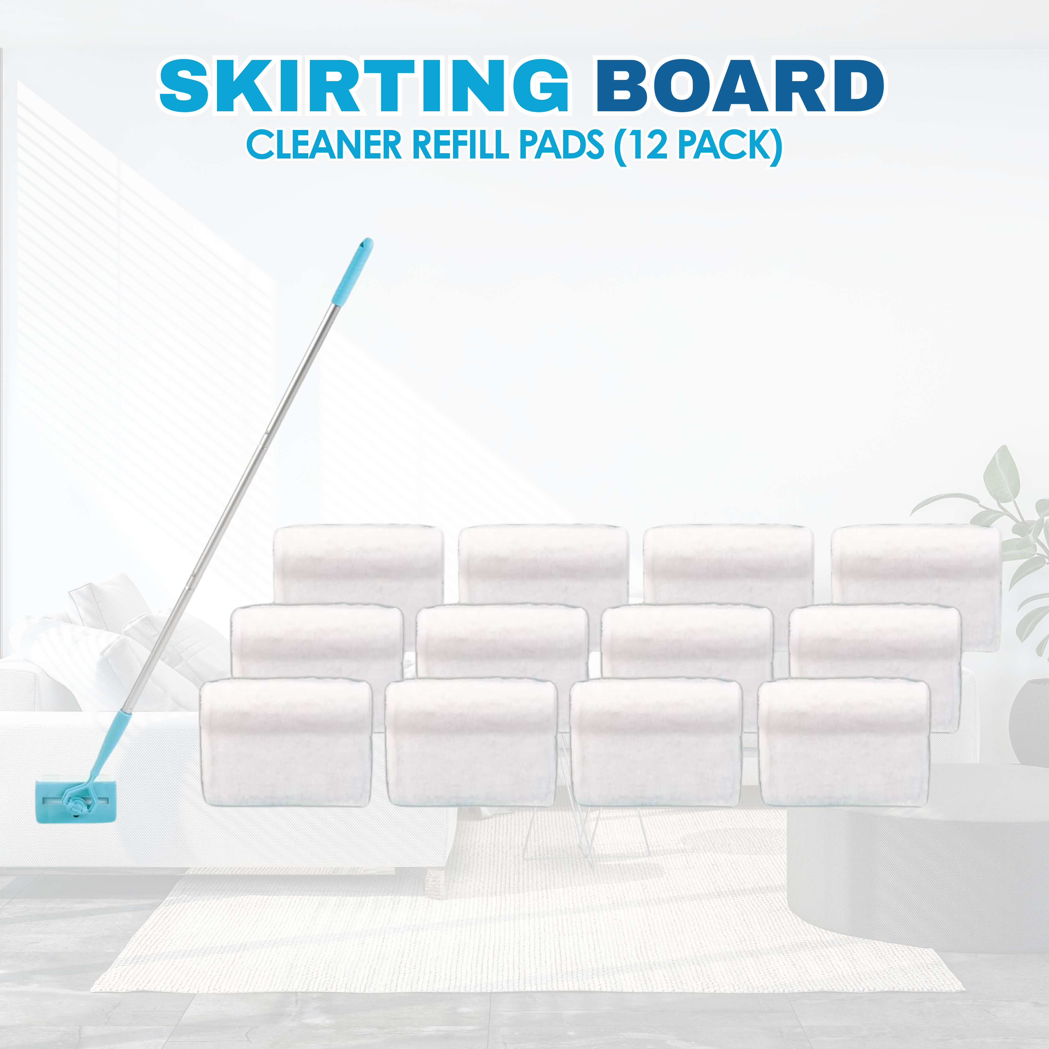 Skirting Board Cleaner (Includes 2x Cloths)